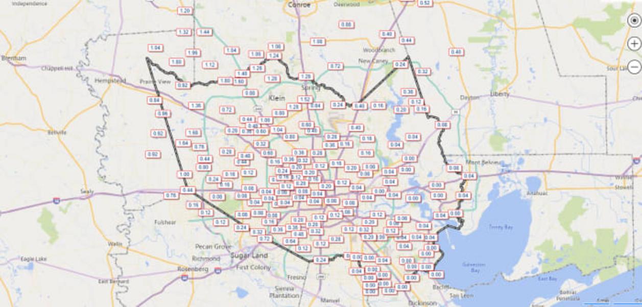 Theo dõi lũ lụt theo thời gian thực bằng Hệ thống cảnh báo lũ của Houston
