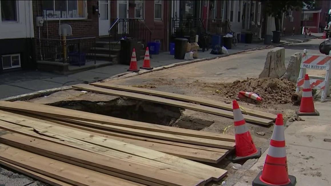 Hố sụt lâu ngày ở Point Breeze có thể được sửa xong tuần tới