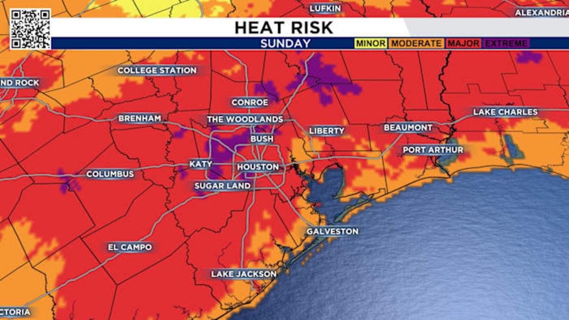 Houston nóng như đổ lửa dưới áp cao, sắp có mưa giải nhiệt tuần tới