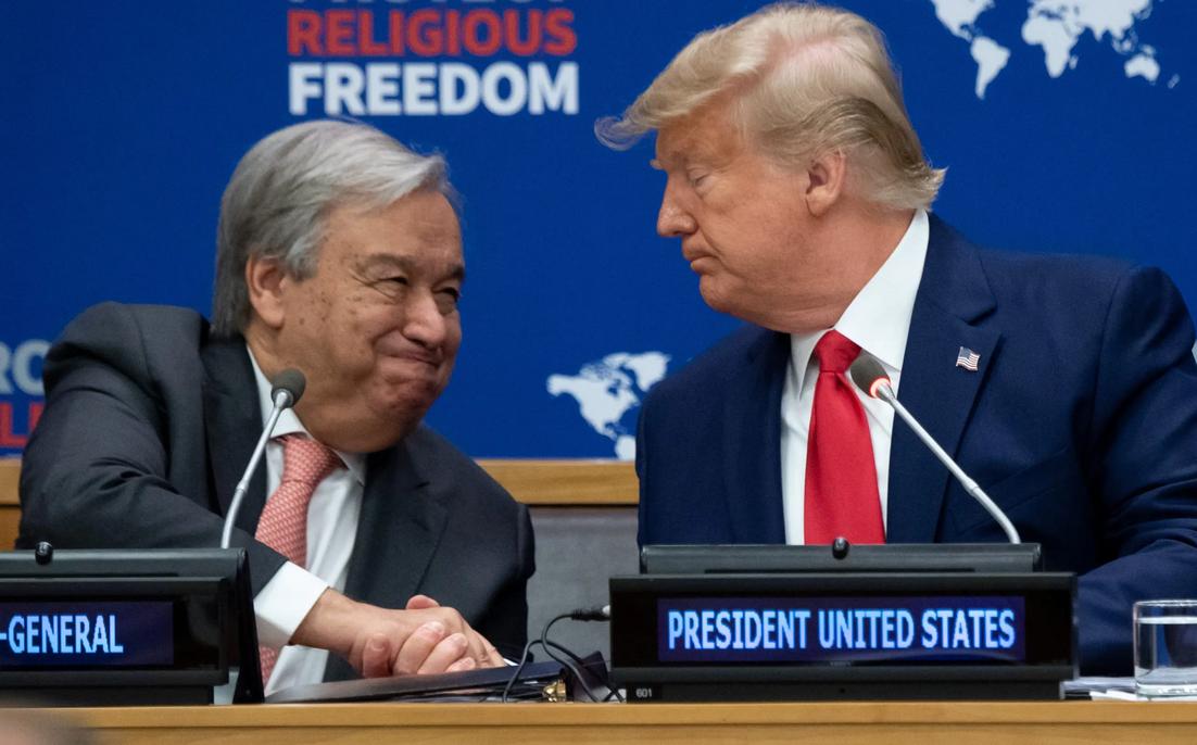 Ông Trump ‘làm thay’ Liên Hiệp Quốc trên trường quốc tế, dẫn đầu về hòa bình trong khi Tổng thư ký nhận lương cao hơn ở tổ chức bài Mỹ