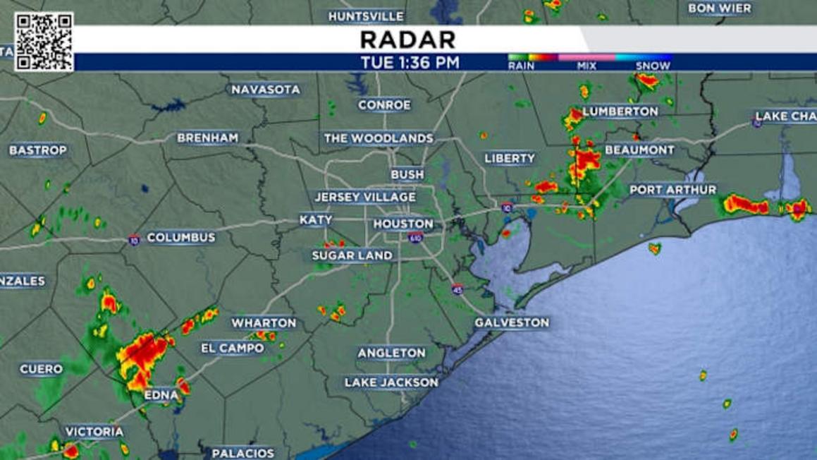 Thời tiết Houston: Mưa giông diện rộng đổ bộ vào tối nay