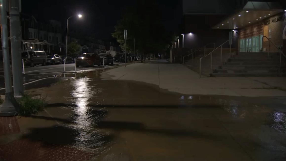 Water main break West Philadelphia 49th and Chestnut