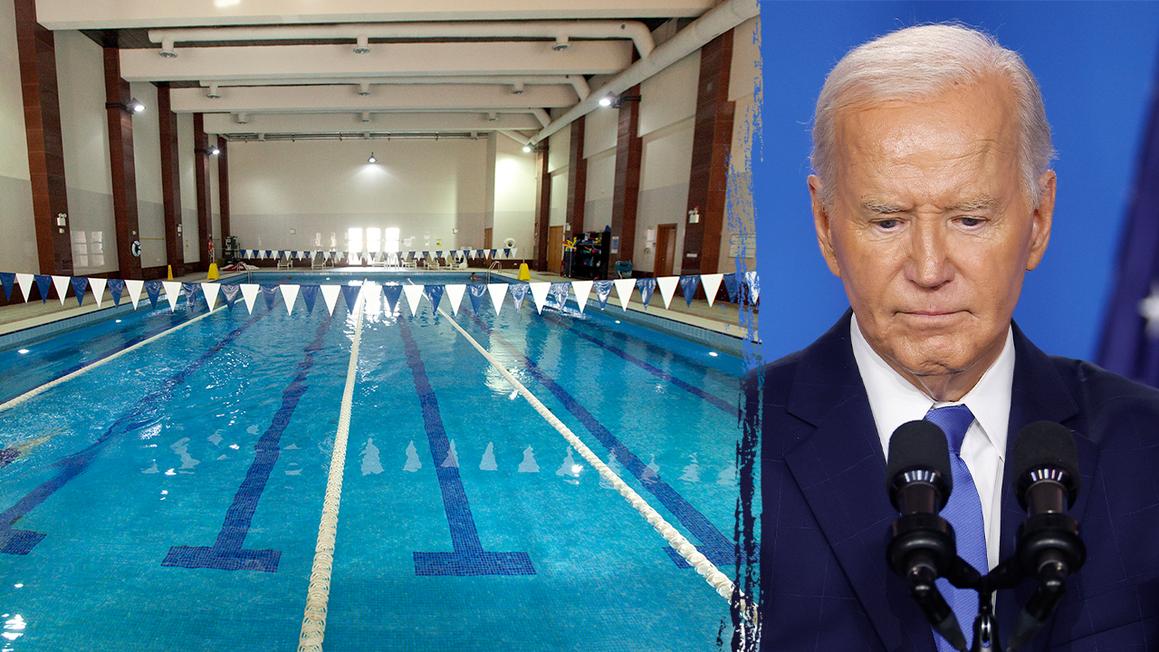 biden swimming pool