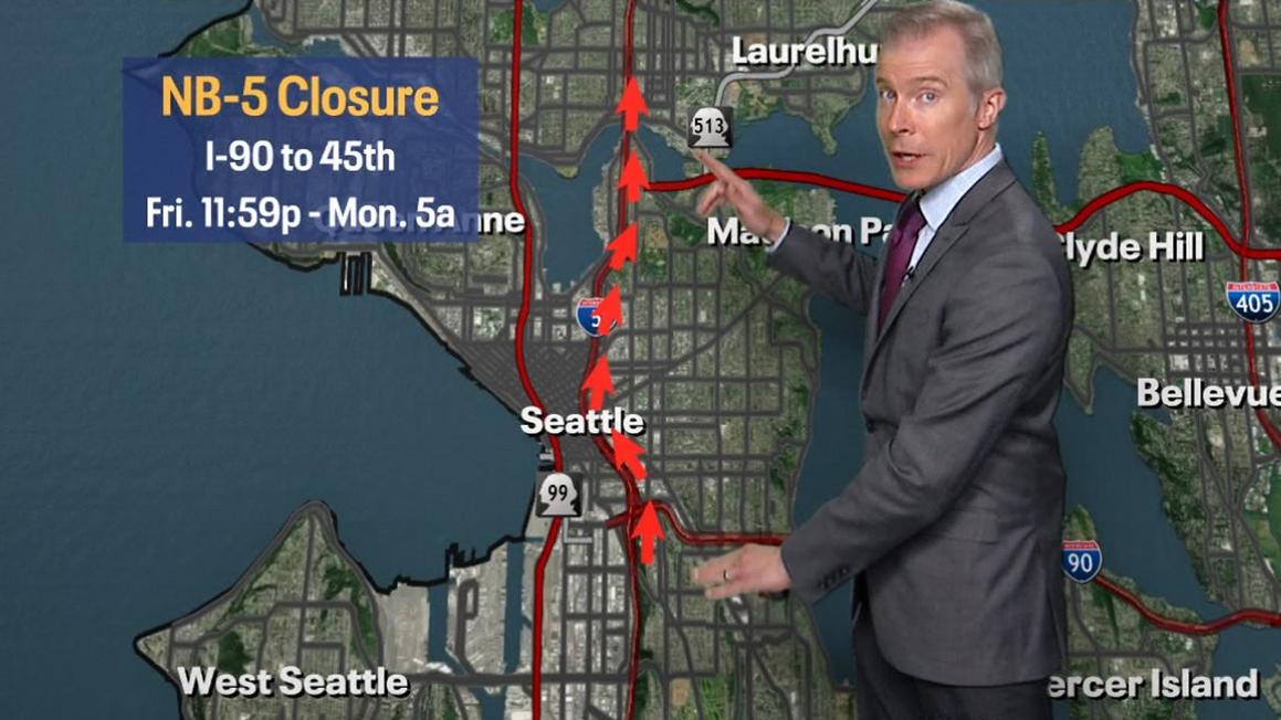 heres how to get around seattles northbound i 5 closure