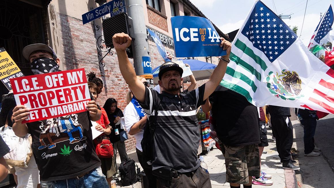 ice protest la