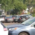 Hoạt động cảnh sát phong tỏa một khu phố ở Middletown Township