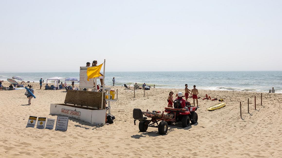 nantucket people on beach