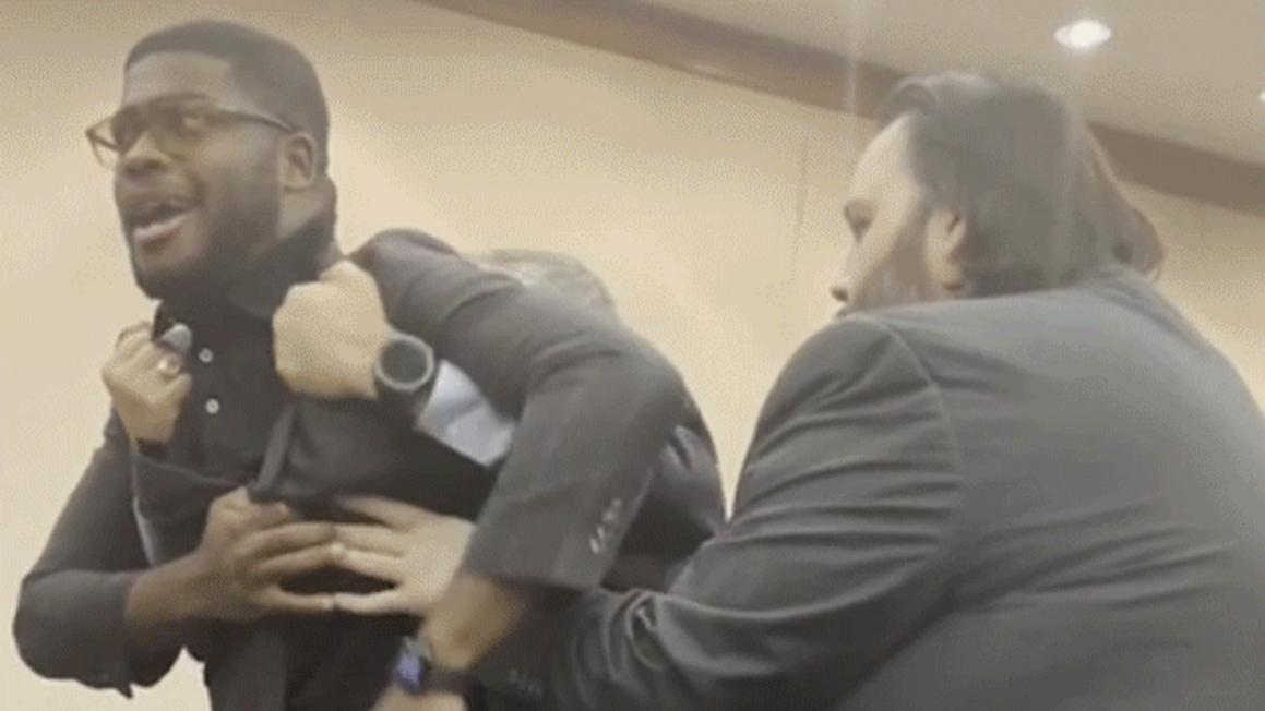 texas candidate thrown floor