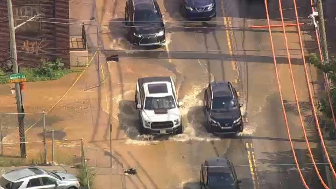 water main break northeast cars