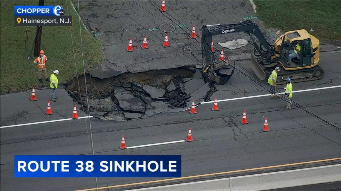 17576859 081825 wpvi route 38 sinkhole 10am video vid