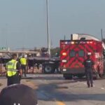 Tai nạn xe tải 18 bánh trên xa lộ US 290 tại Tây Bắc Harris County
