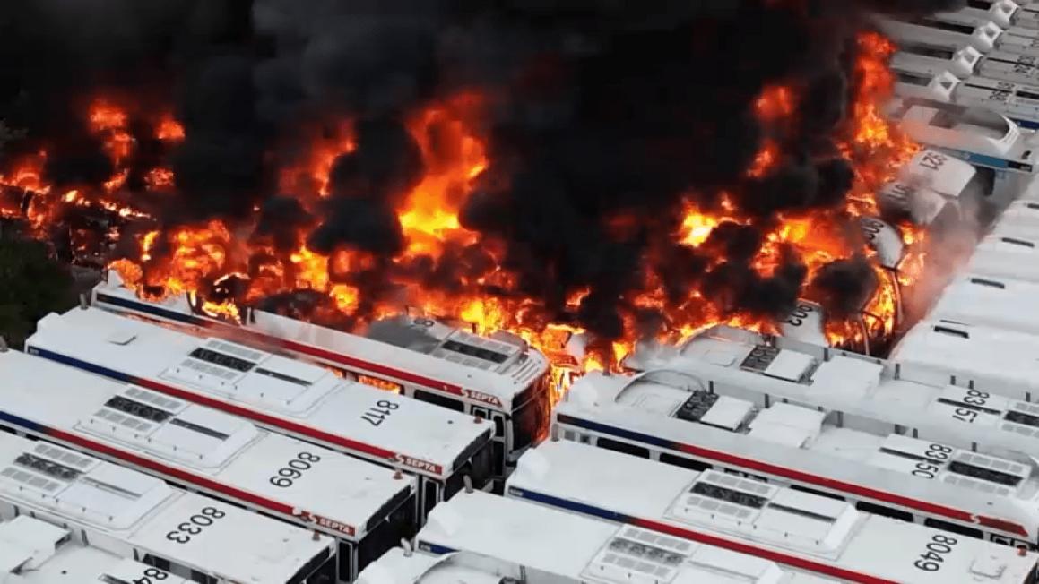 SEPTA bus fire