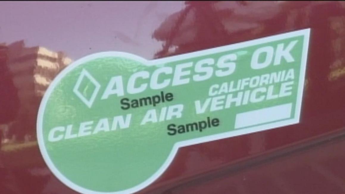 california clean air vehicle hov lane file photo