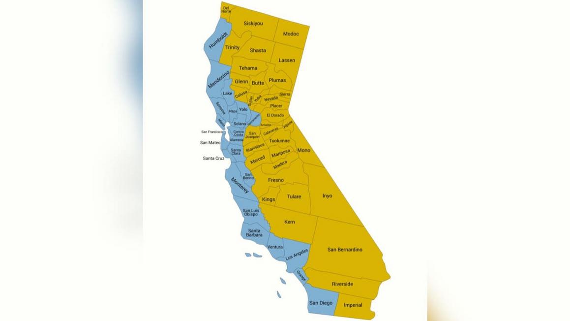 california two state map