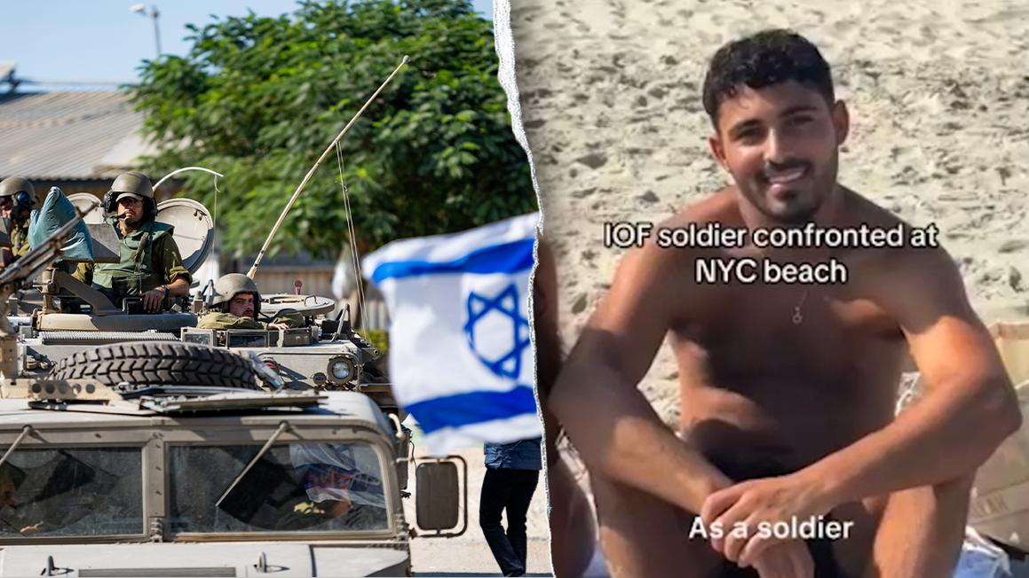 former idf soldier confronted on beach