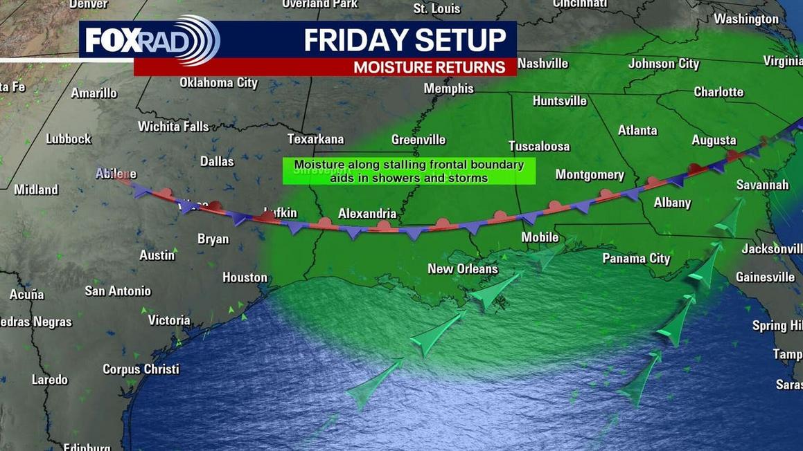 Houston: Thời tiết cuối tuần nhiều mưa giông