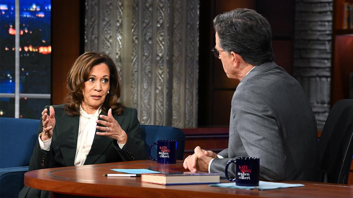 kamala harris colbert 73125